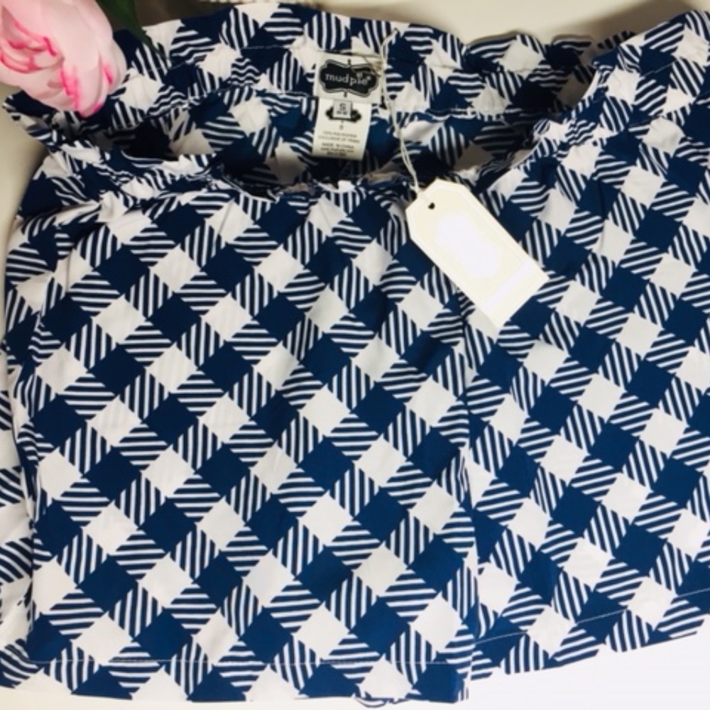 Mud Pie Plaid Gingham Print shorts